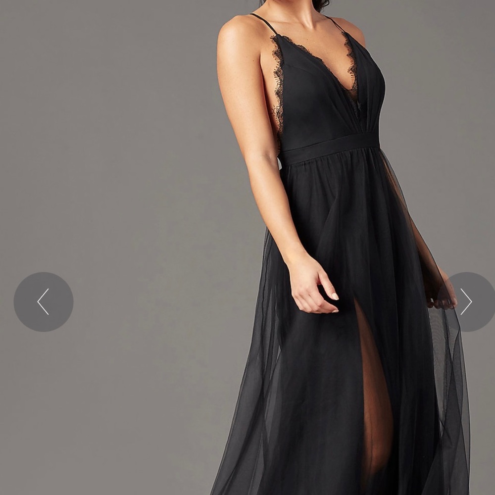Long Open-Back Formal Tulle Prom Dress by PromGirl
Size 0